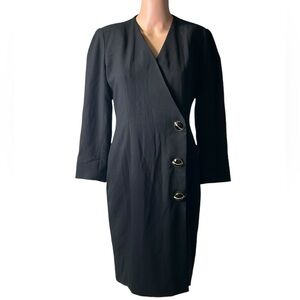 RICKEY FREEMAN for TERI JON vintage 1990s sheath dress business workwear size 4